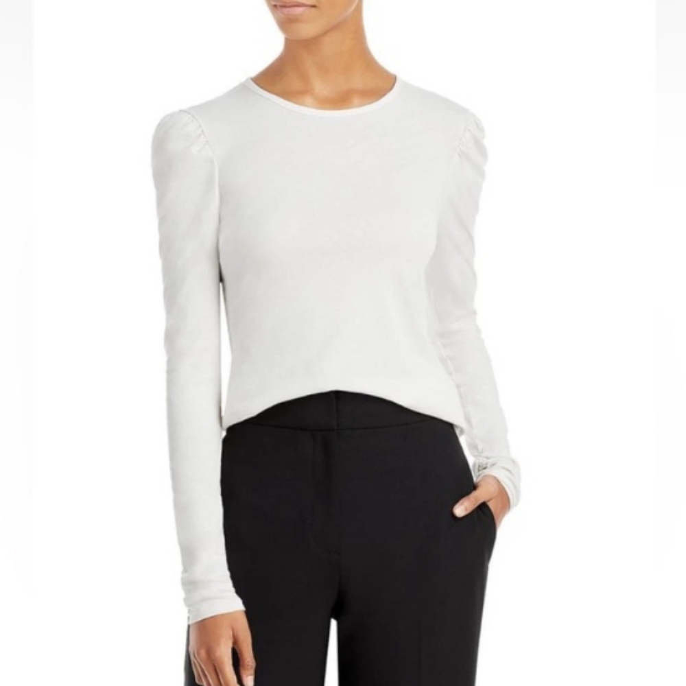 Rebecca‎ Taylor Puff Long Sleeve Ruched Top